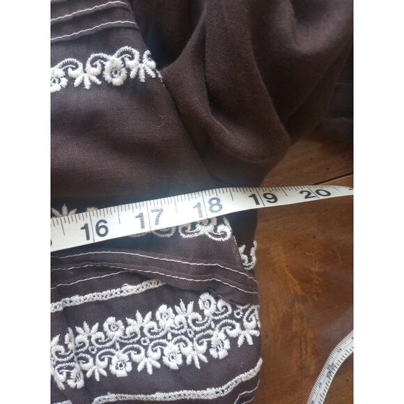 Vtg Avalon Classics Inc Women's Maxi Dress Sz 16 Embroidered 70s Gunne Sax Style - Picture 8 of 11